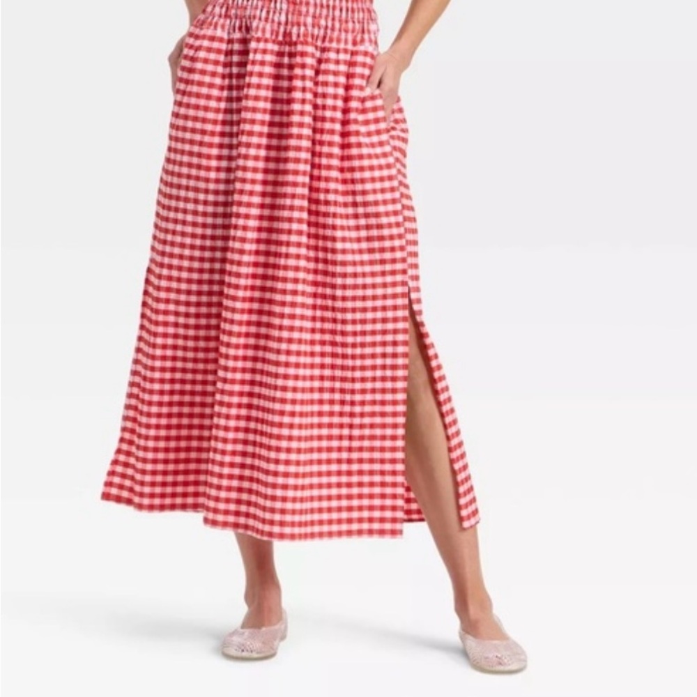 Universal Thread Red and White Gingham Dress NWT - image 4